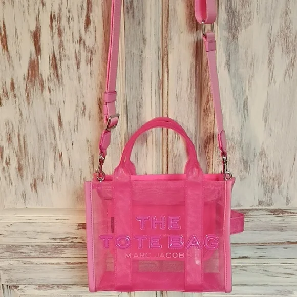 Marc Jacobs Vibrant Pink See-Through Tote - Picture 1 of 4